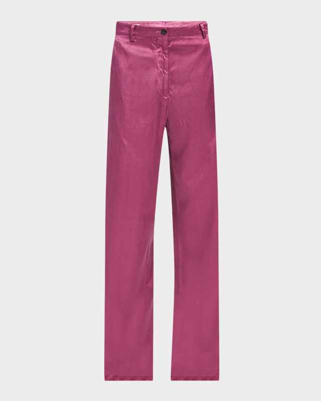 Paxy Wide-Leg Satin Pants